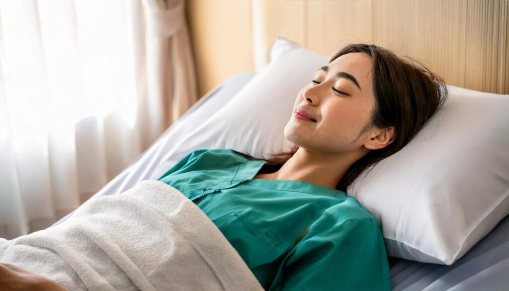 眠っている女性