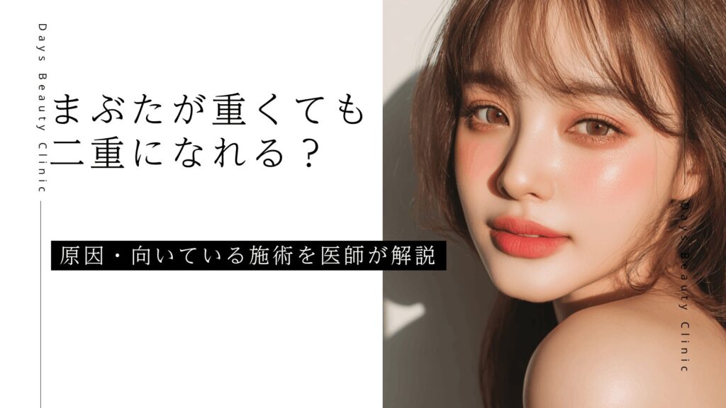 まぶたが重くても二重になれる？原因・向いている施術・自然に見せるポイントを医師が解説