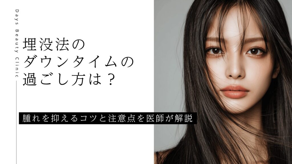 埋没法のダウンタイムの過ごし方は？腫れを抑えるコツと注意点を医師が解説